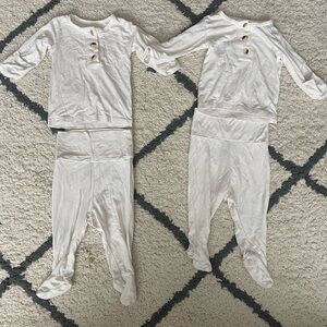 Newborn 2 piece footed outfits